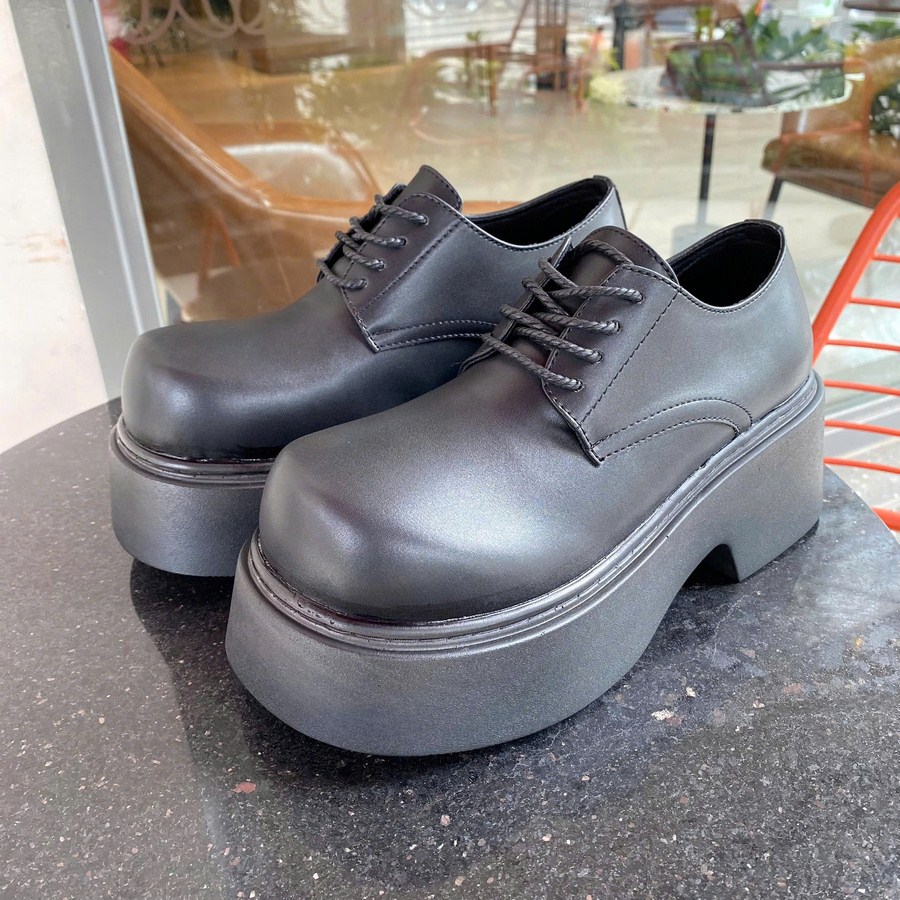 Giày Derby Chunky Inichi G1327 mũi cao đế 8cm